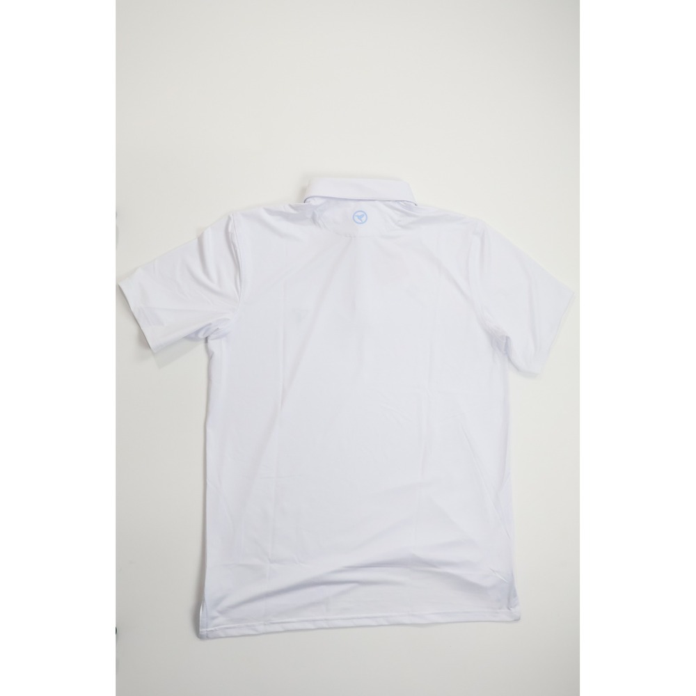 Birddogs Performance Polo Shirt Medium White Spandex Golf Athletic Activewear - Picture 2 of 5